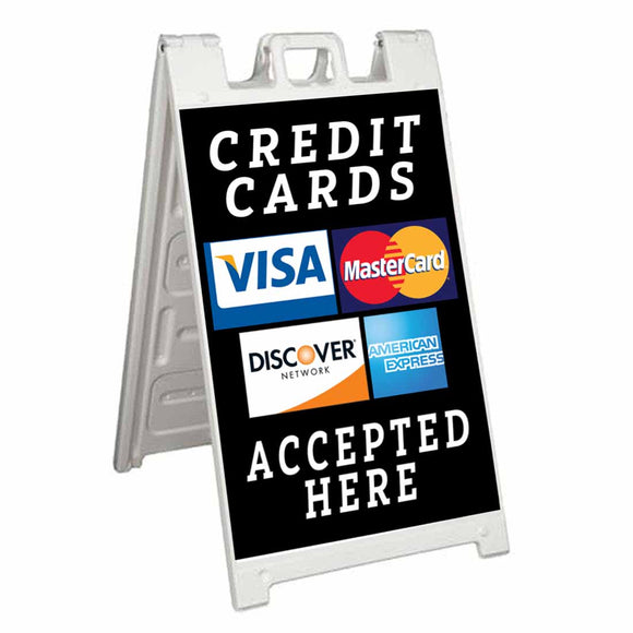 Credit Cards Accepted Here A-Frame Signs, Decals, or Panels