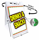 Drinks Snacks A-Frame Signs, Decals, or Panels