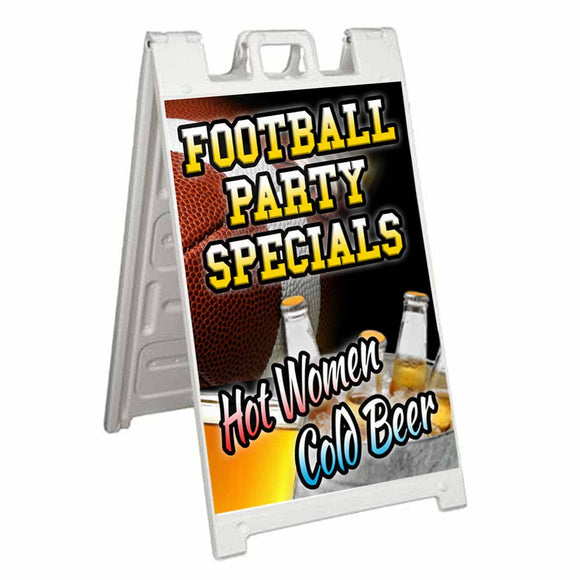 Football Party Hot Women Cold Beer A-Frame Signs, Decals, or Panels
