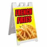 French Fries Yellow Bkgnd A-Frame Signs, Decals, or Panels