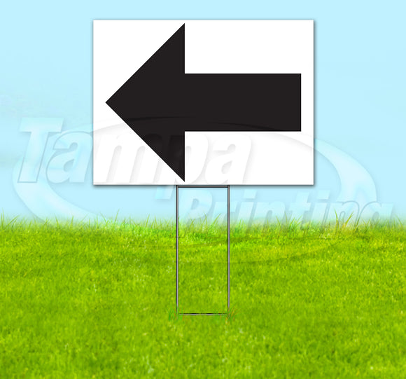 Arrow Left Yard Sign