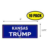 Kansas For Trump Sticker