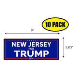 New Jersey For Trump Sticker