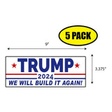 Trump 2024 We Will Build Sticker