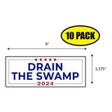 Trump Drain The Swamp 2024 Sticker