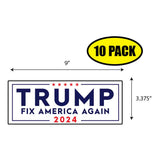 Trump Fix America Again 2024 Sticker