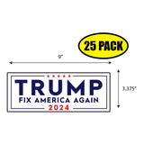 Trump Fix America Again 2024 Sticker