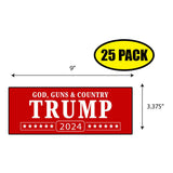 Trump God Guns & Country 2024 Sticker