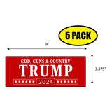 Trump God Guns & Country 2024 Sticker