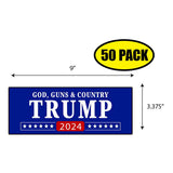 Trump God Guns & Country 2024 Sticker