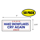 Trump Make Snowflakes Cry Again 2024 Sticker