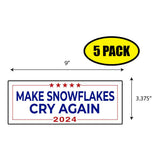 Trump Make Snowflakes Cry Again 2024 Sticker