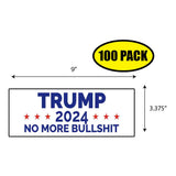 Trump No More Bull Shit 2024 Sticker