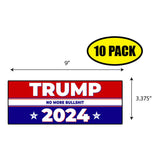 Trump No More Bull Shit 2024 Sticker