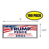 Trump Pence Wavy Flag 2024 Sticker