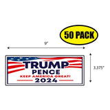 Trump Pence Wavy Flag 2024 Sticker