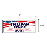 Trump Pence Wavy Flag 2024 Sticker
