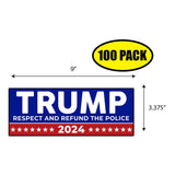 Trump Respect Refund Police 2024 Sticker