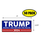 Trump Respect Refund Police 2024 Sticker