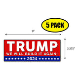 Trump We Will Build It Again 2024 Sticker