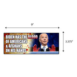 Biden Blood on His Hands Sticker