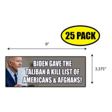 Biden Gave Taliban a Kill List Sticker