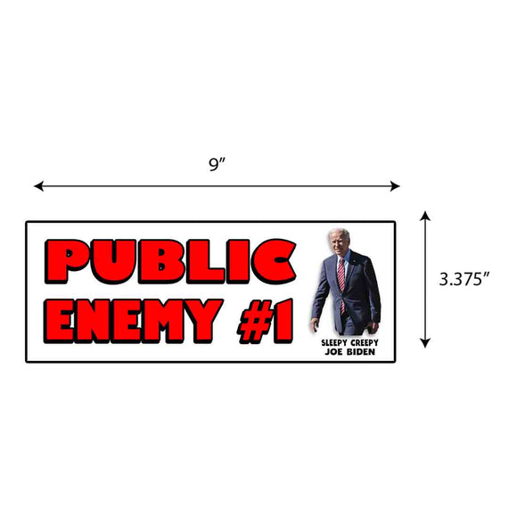 Biden Public Enemy #1 Sticker