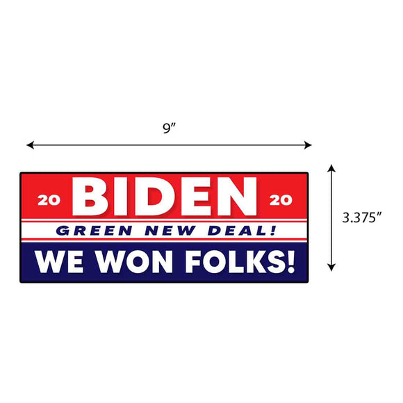 Biden We Won Folks Sticker