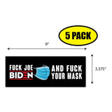 F Joe Biden And F your Mask Sticker