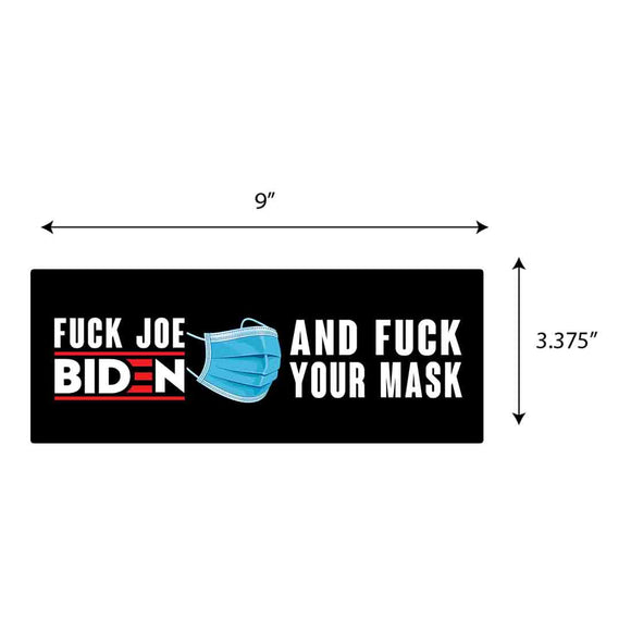 F Joe Biden And F your Mask Sticker