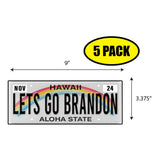LGB Lic Plate Hawaii Sticker