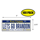 LGB Lic Plate West Virginia Sticker