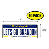 LGB Lic Plate West Virginia Sticker