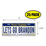 LGB Lic Plate West Virginia Sticker