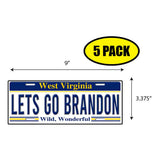 LGB Lic Plate West Virginia Sticker