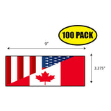 American Canada Flag Sticker