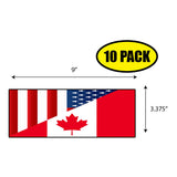 American Canada Flag Sticker