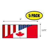 American Canada Flag Sticker