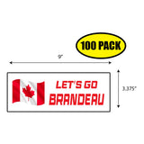 Lets Go Brandeau Flag Sticker
