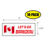 Lets Go Brandeau Flag Sticker