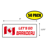 Lets Go Brandeau Flag Sticker