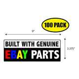 Built with Genuine Ebay Parts Sticker