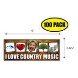 I Love Country Music Sticker