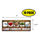 I Love Country Music Sticker