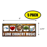 I Love Country Music Sticker