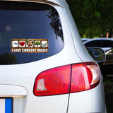 I Love Country Music Sticker