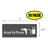 Assume the Position Sticker