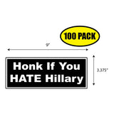 Honk If You Hate Hillary Sticker