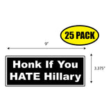 Honk If You Hate Hillary Sticker
