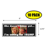 Voting For Trump Sticker